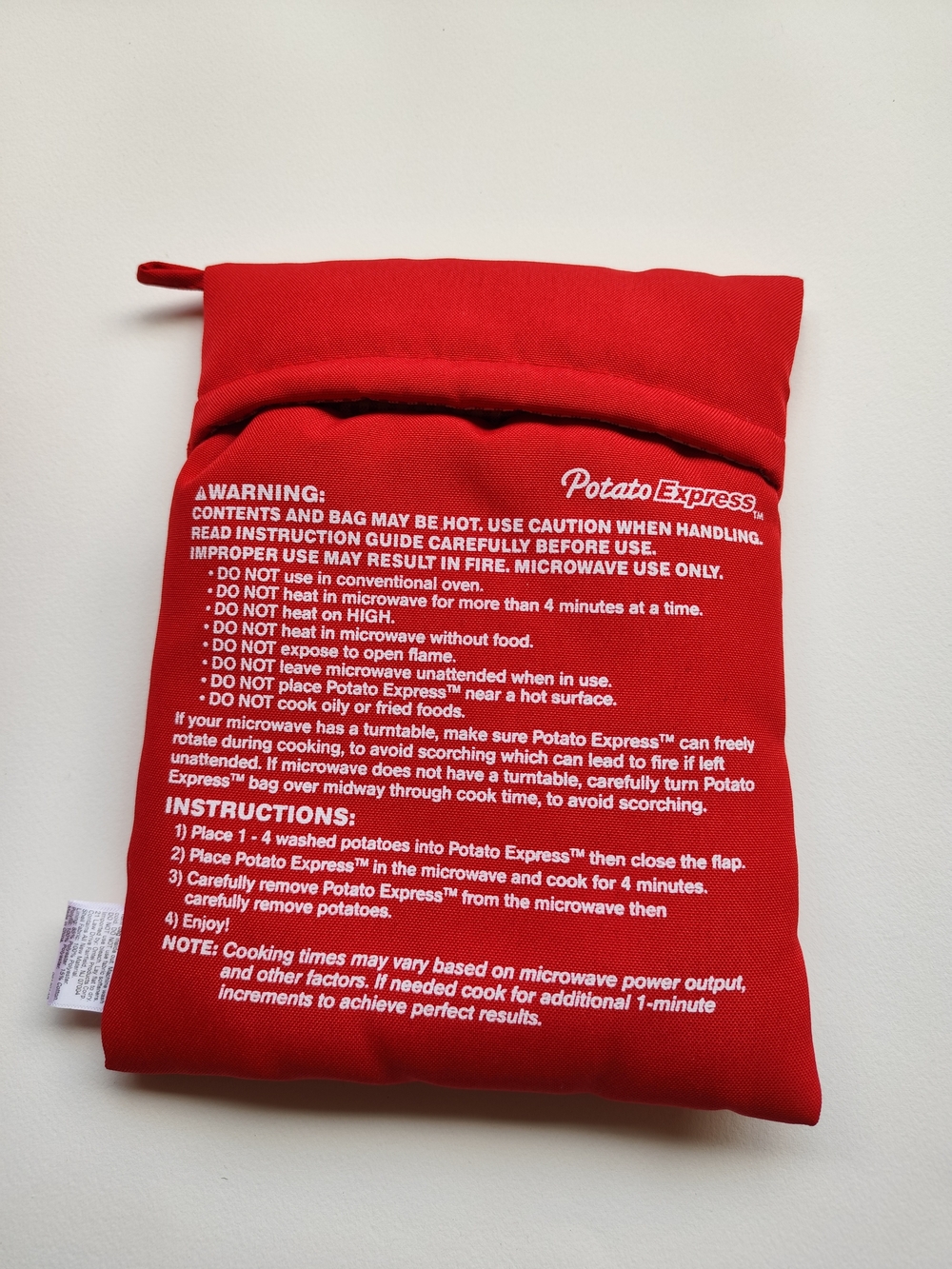 3/$20💗Potato Express Microwave Potato Cooking Bag – Red (10" × 8")
